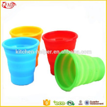 Vente en gros de tasse pliante en silicone sans bâton